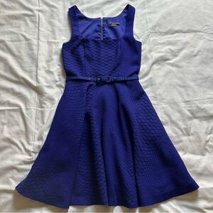 Armani Exchange Cobalt Blue Honeycomb Dress